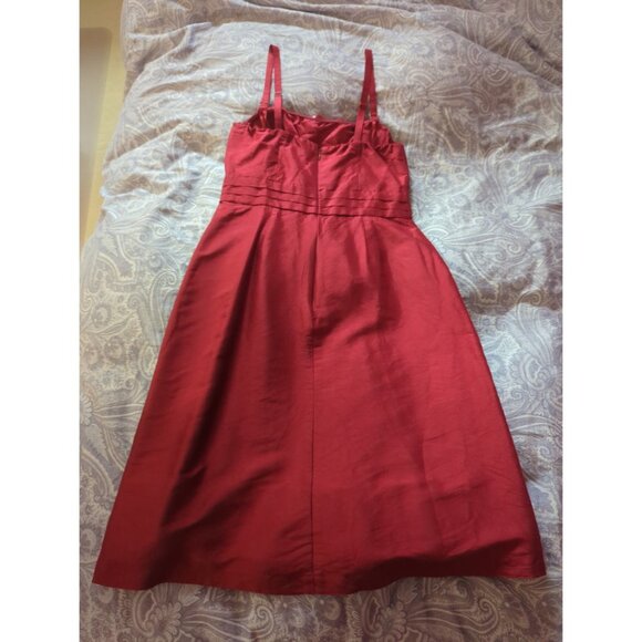 Tahari Detachable Strap A Line Fit Flare Red Dress Size 2 - Picture 6 of 8